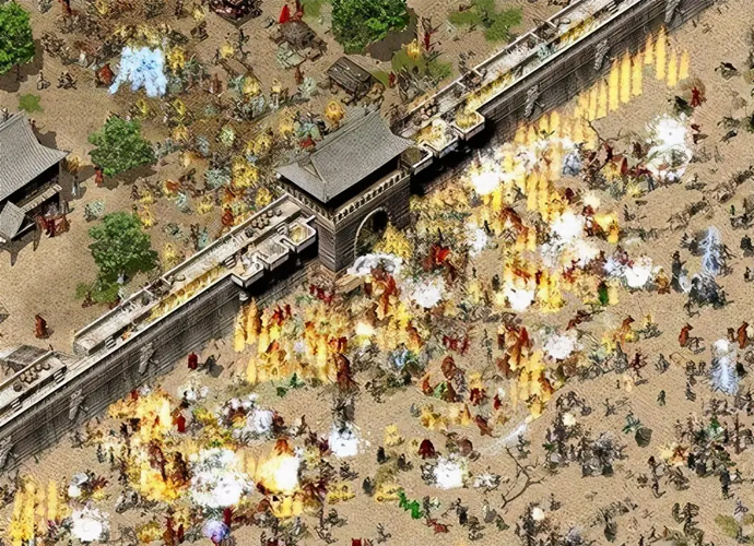 沙巴克攻城战，一不小心就捡到别人暴出的装备。